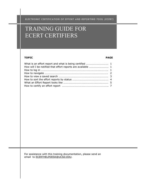 ecert training log in.